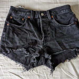 Levis Black Cutoff Jean Shorts 501 Size 26